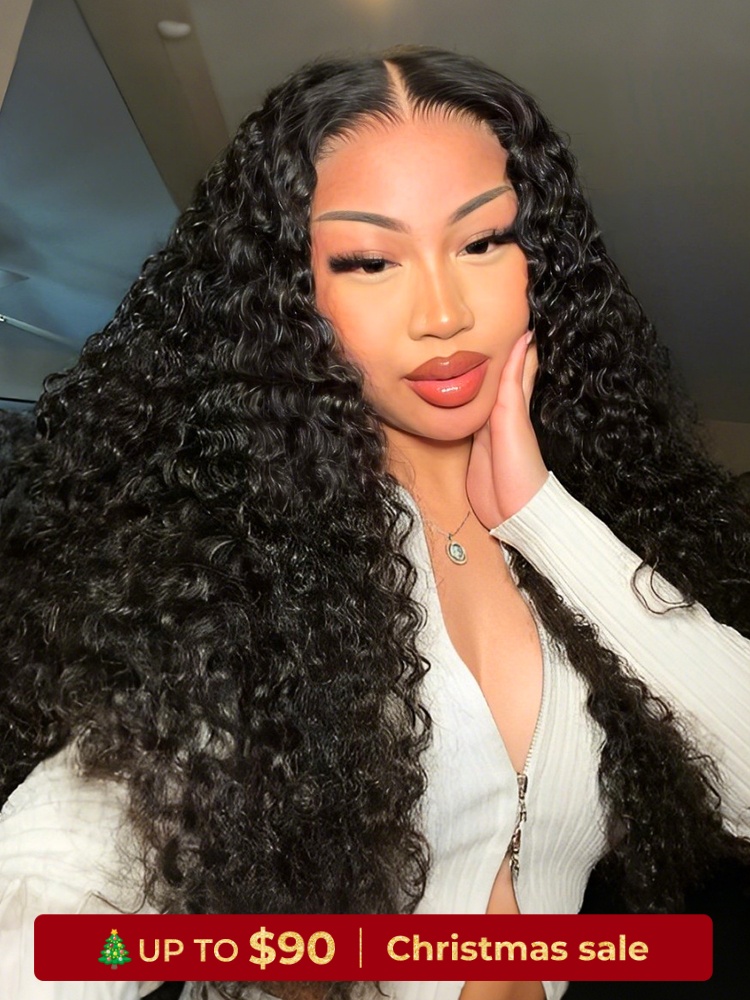 Alipearl Deep Wave Wig 100% Human Hair Swiss Lace Curly Hair HD Lace Front Wig