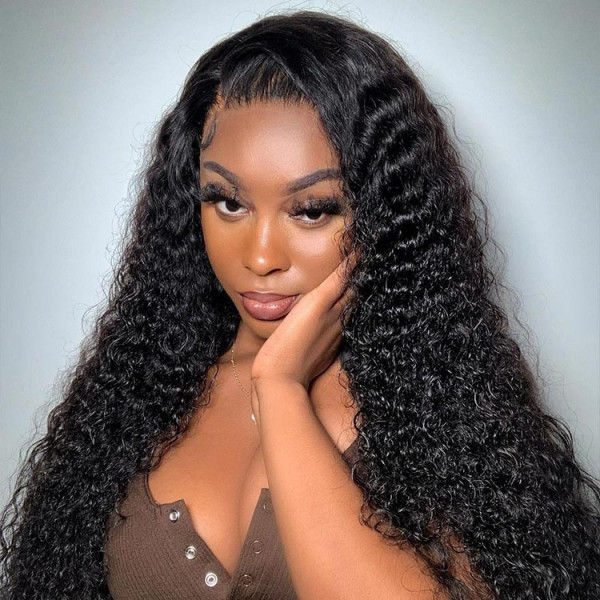 Curly 4*7 lace closure wig