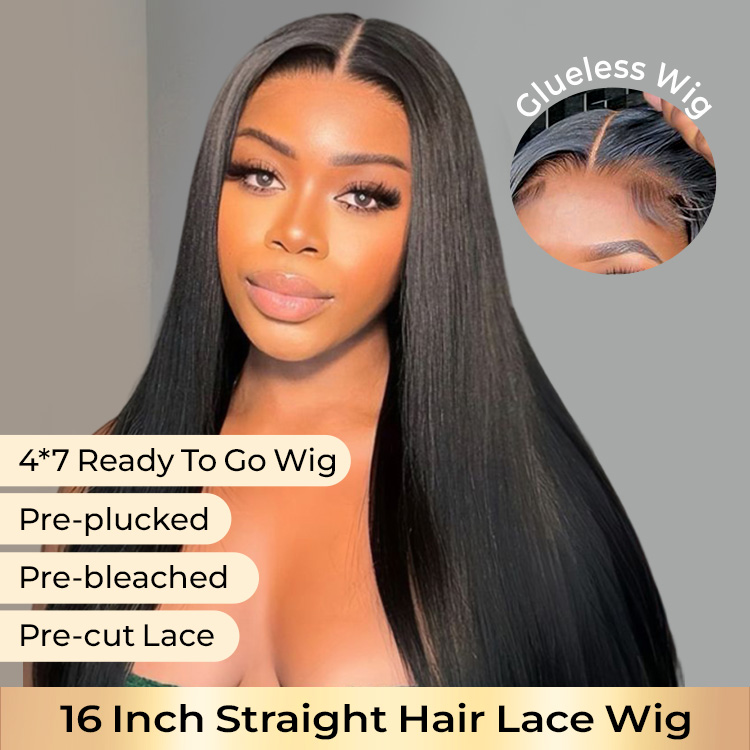 -Straight 4*7 Wig