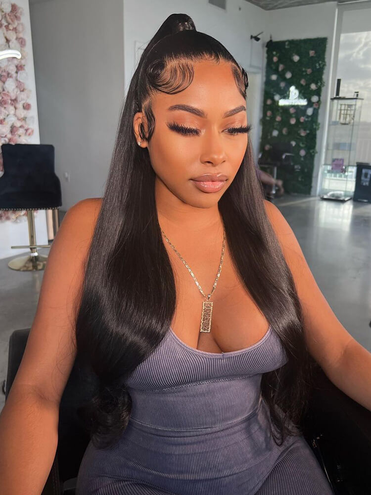straight ponytail wig