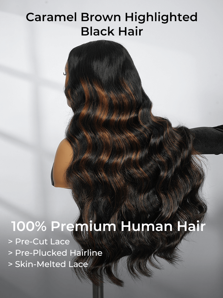 Auburn Highlight Ombre Wig