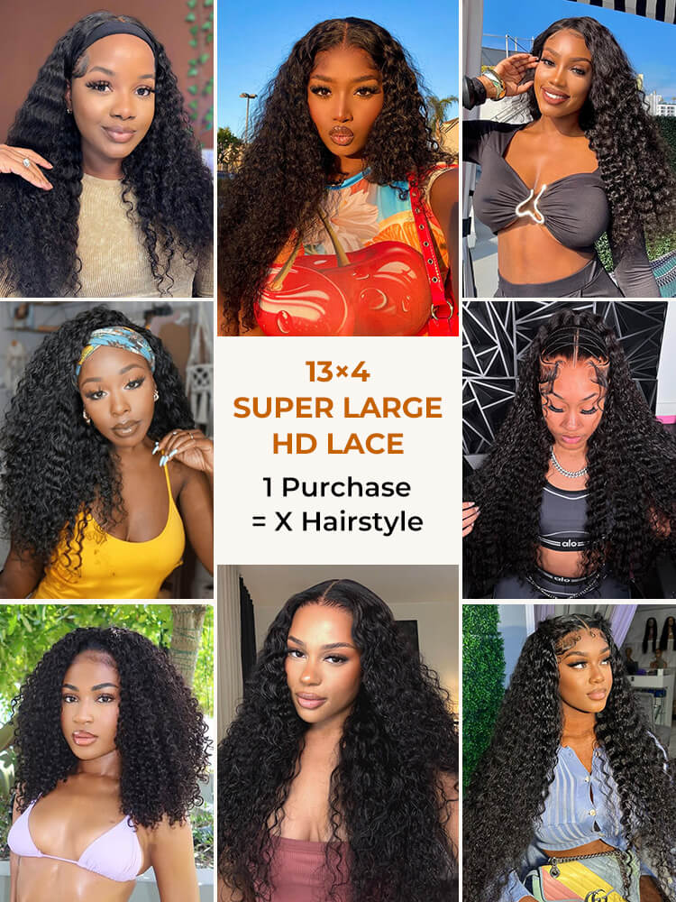 100% Human Hair Deep Wave Wig