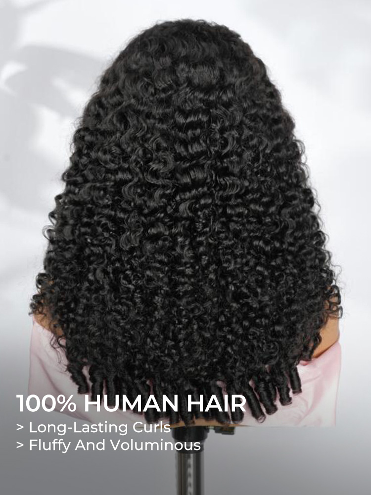 Burmese Curly Clip In Half Wig