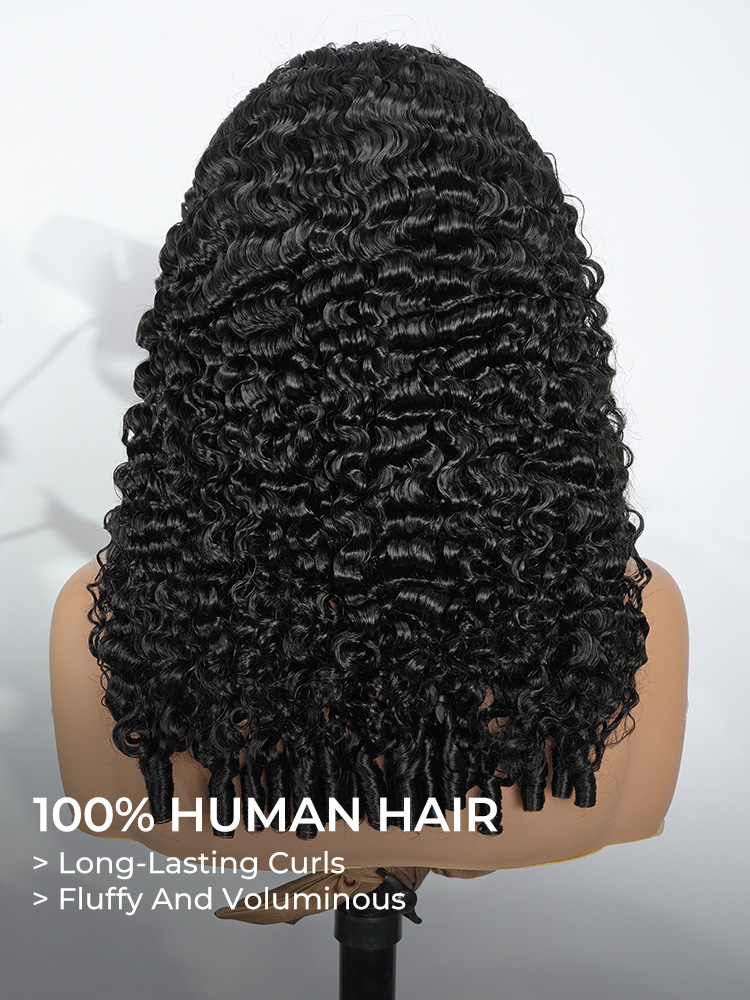 Burmese Curly Clip In Half Wig