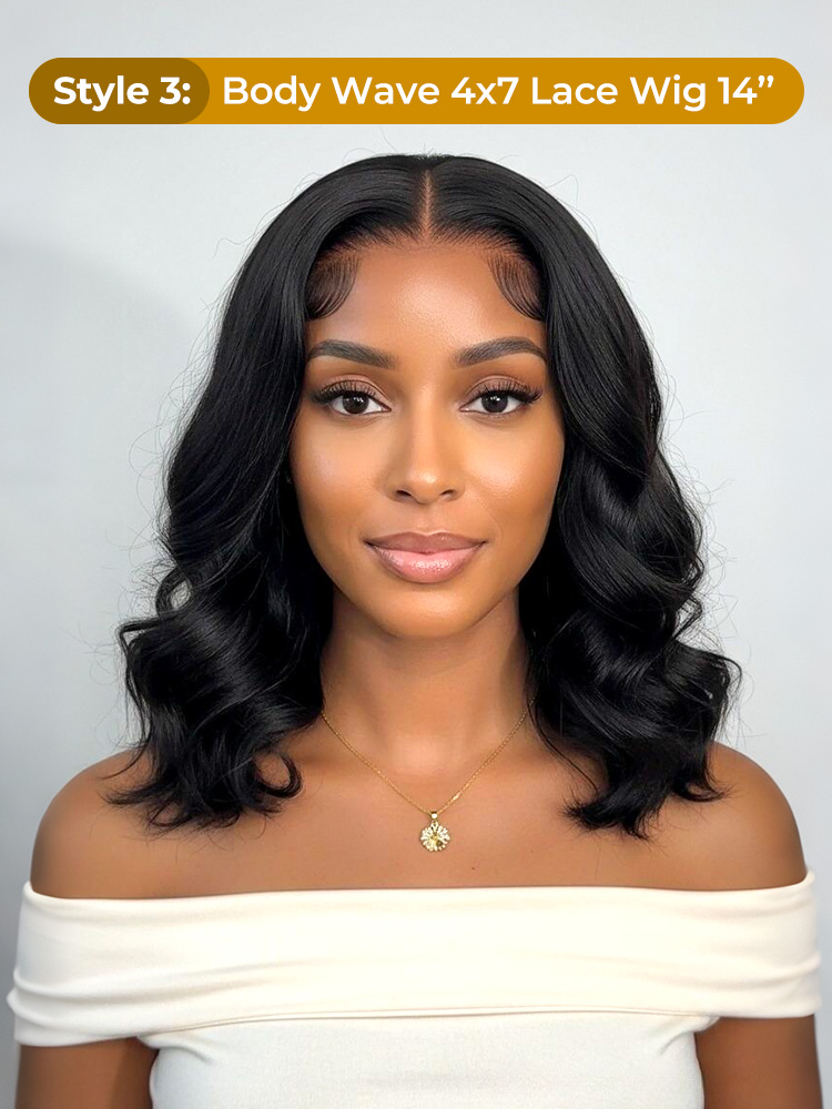  Short Body Wave Lace Front Wig