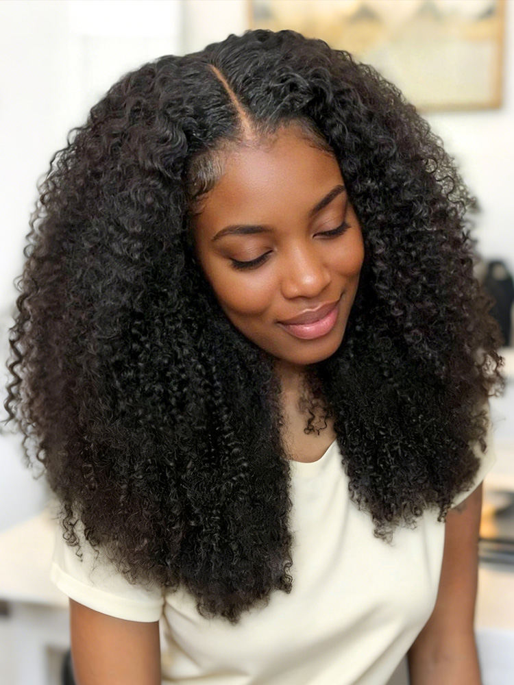 300% Density Bouncy Curly Drawstring 6x8 HD Lace Ready To Go Wig