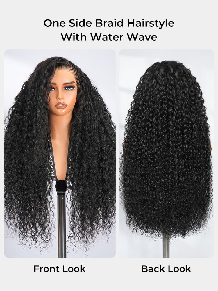 One Side Braid Hairstyle With Water Wave