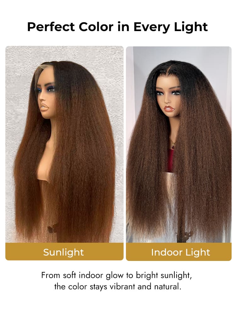 wig in different lights