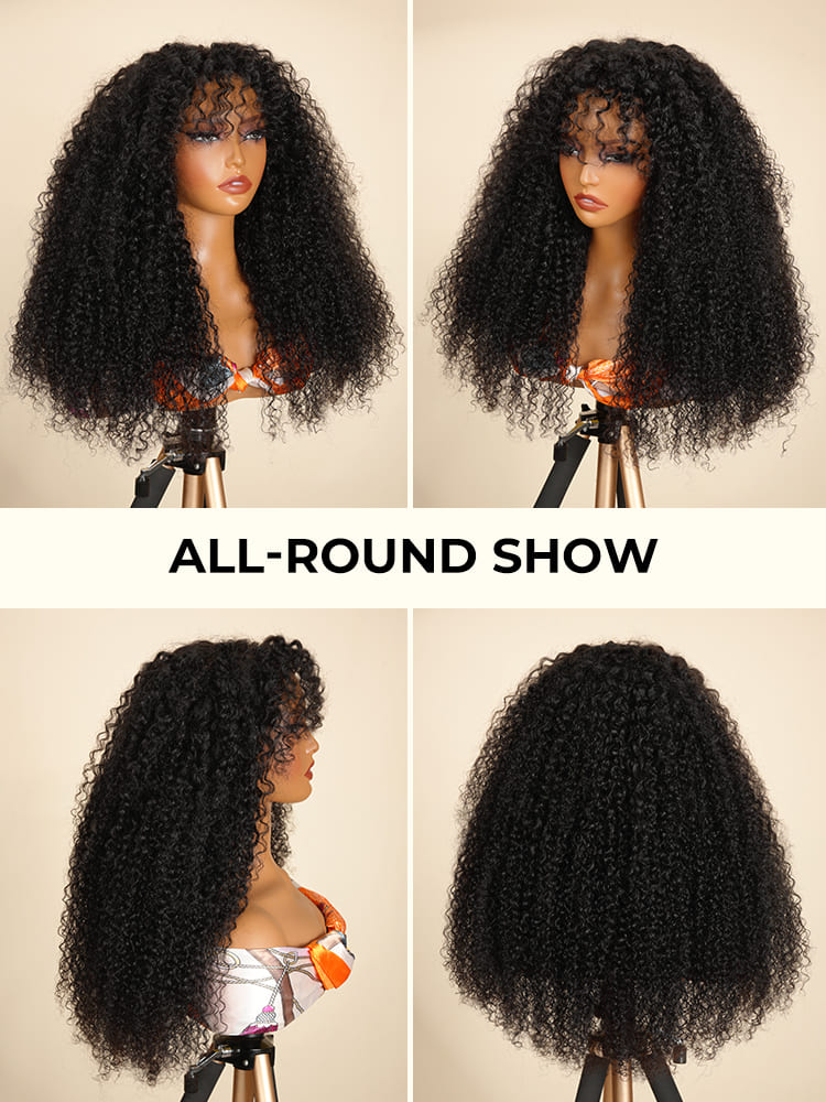 alipearl curly wig with bangs