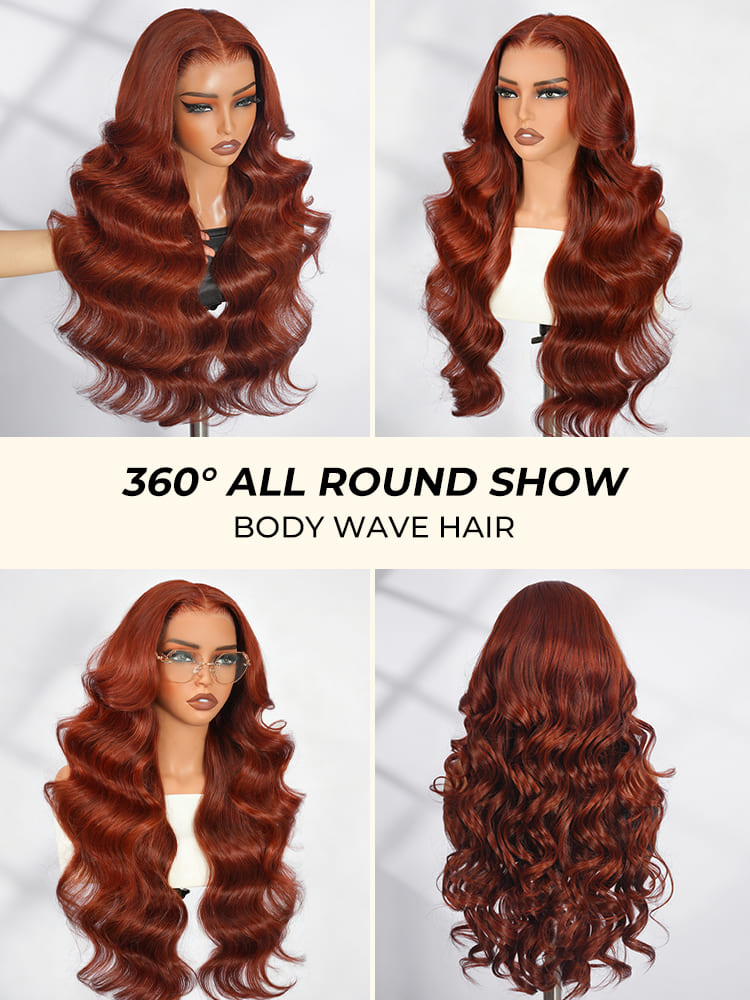 ginger body wave wig