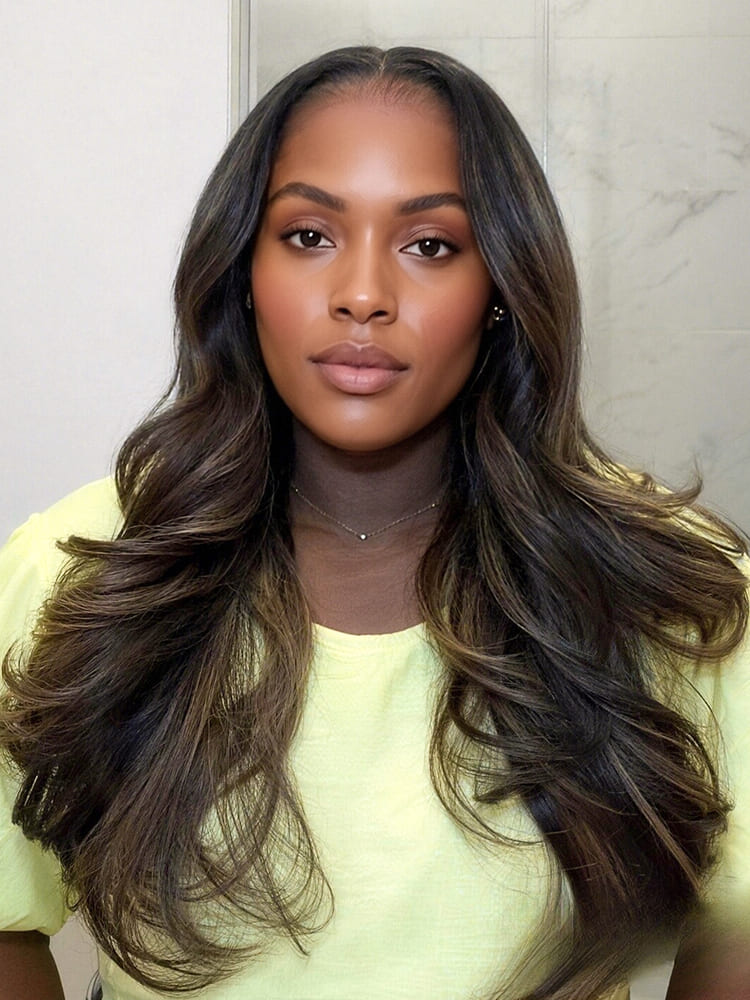 body wave wig with layers