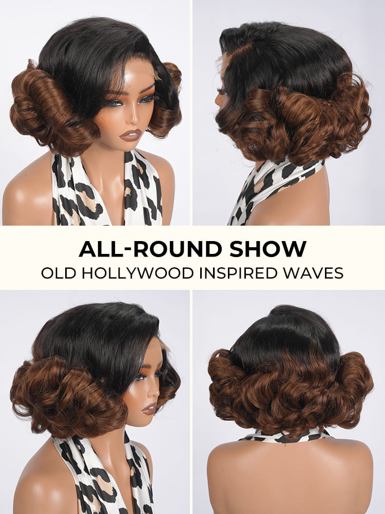 all-round show double drawn bob wig