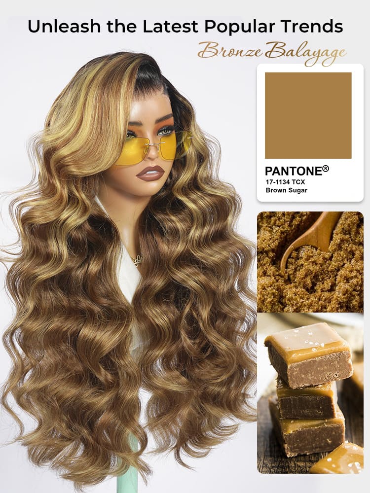 Highlight Ombre Body Wave Wig Glueless