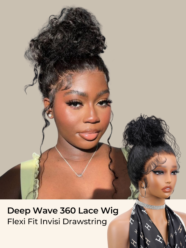 deep wave wig updo hairstyle