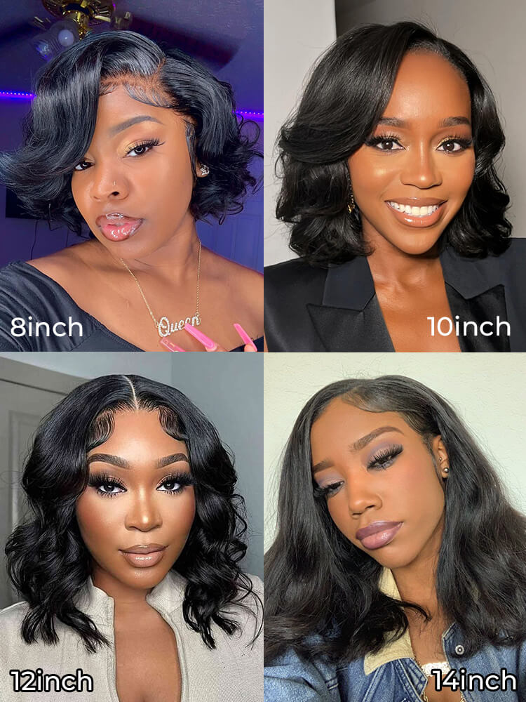 short body lace front wigs