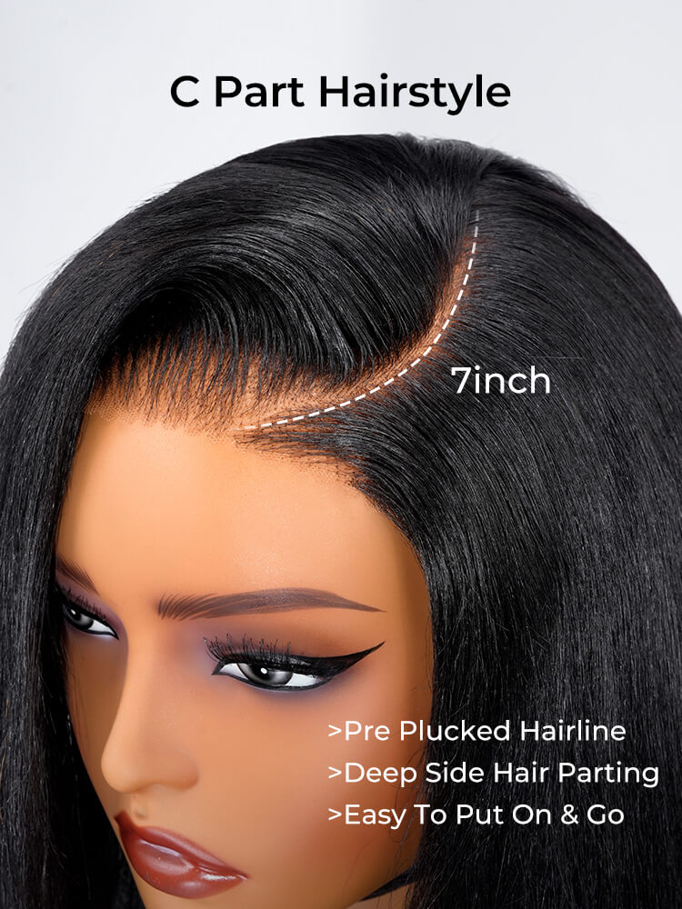 pre plucked side part hairstyle