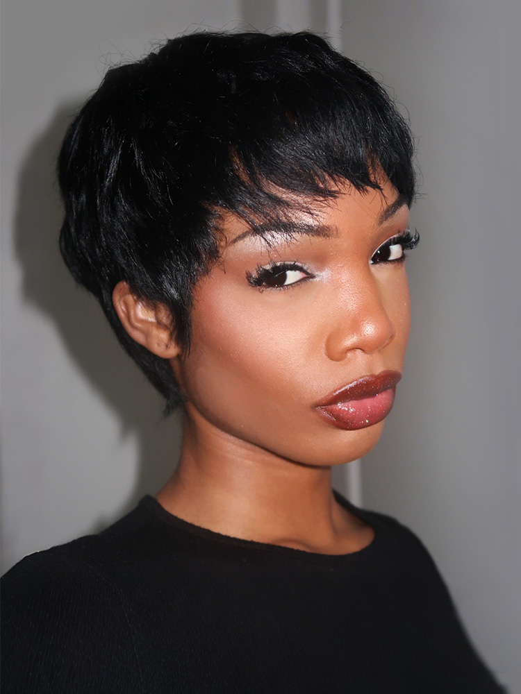 Pixie Cut Wig With Bangs