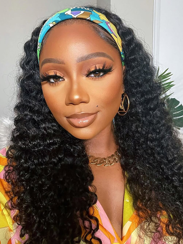 curly headband wig