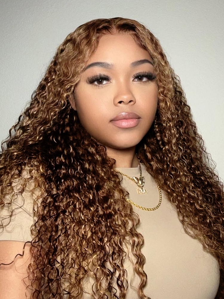 curly glueless lace closure wig