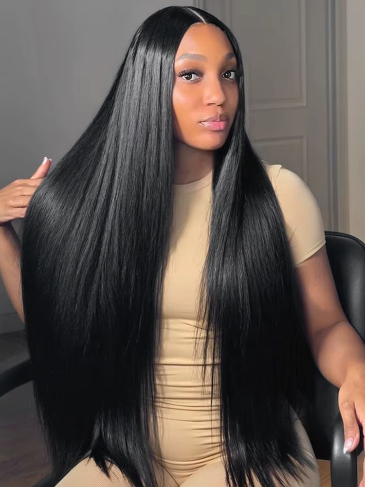 long straight lace front wig