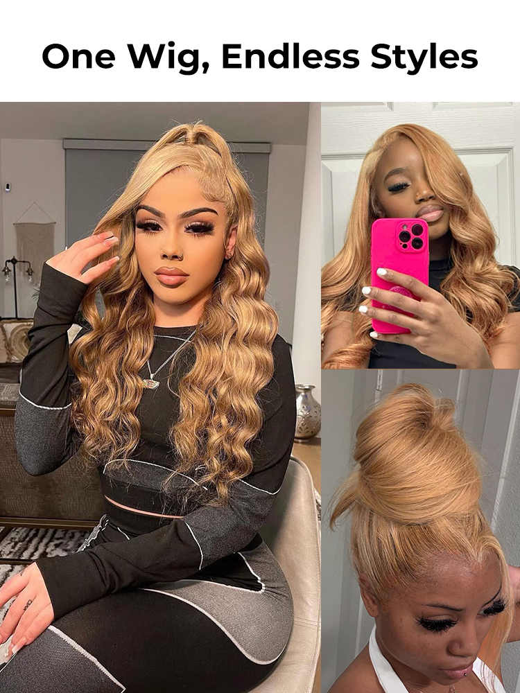 Body Wave Blonde Natural Human Hair Wig