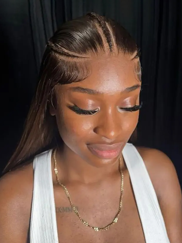 pre cut pre plucked straight wig