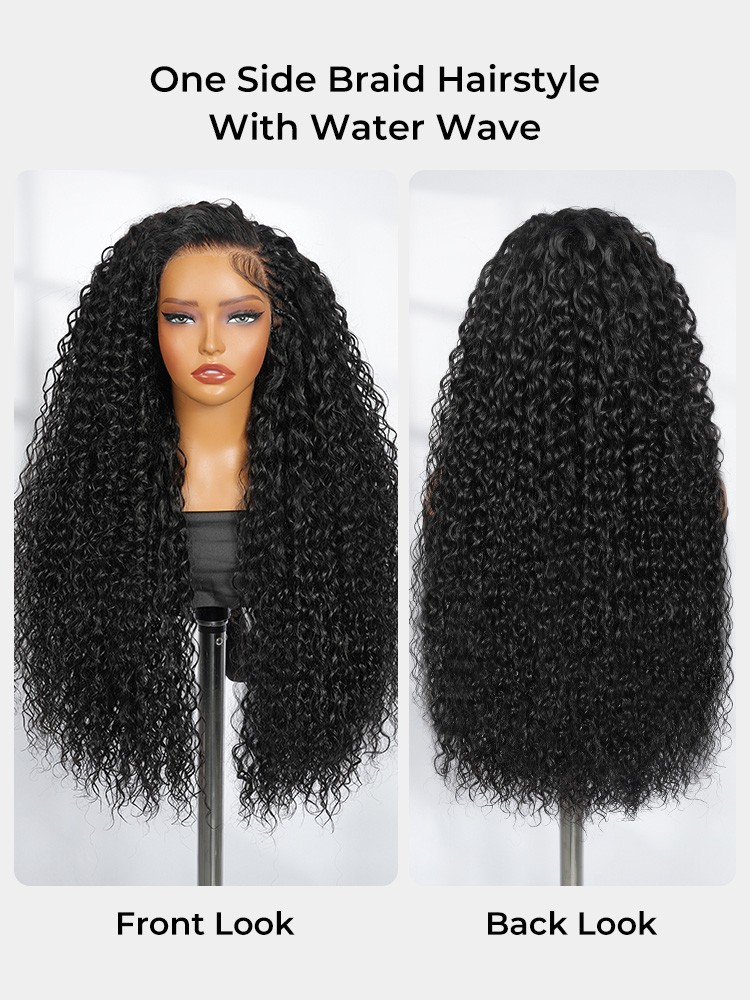 One Side Braid Hairstyle With Water Wave