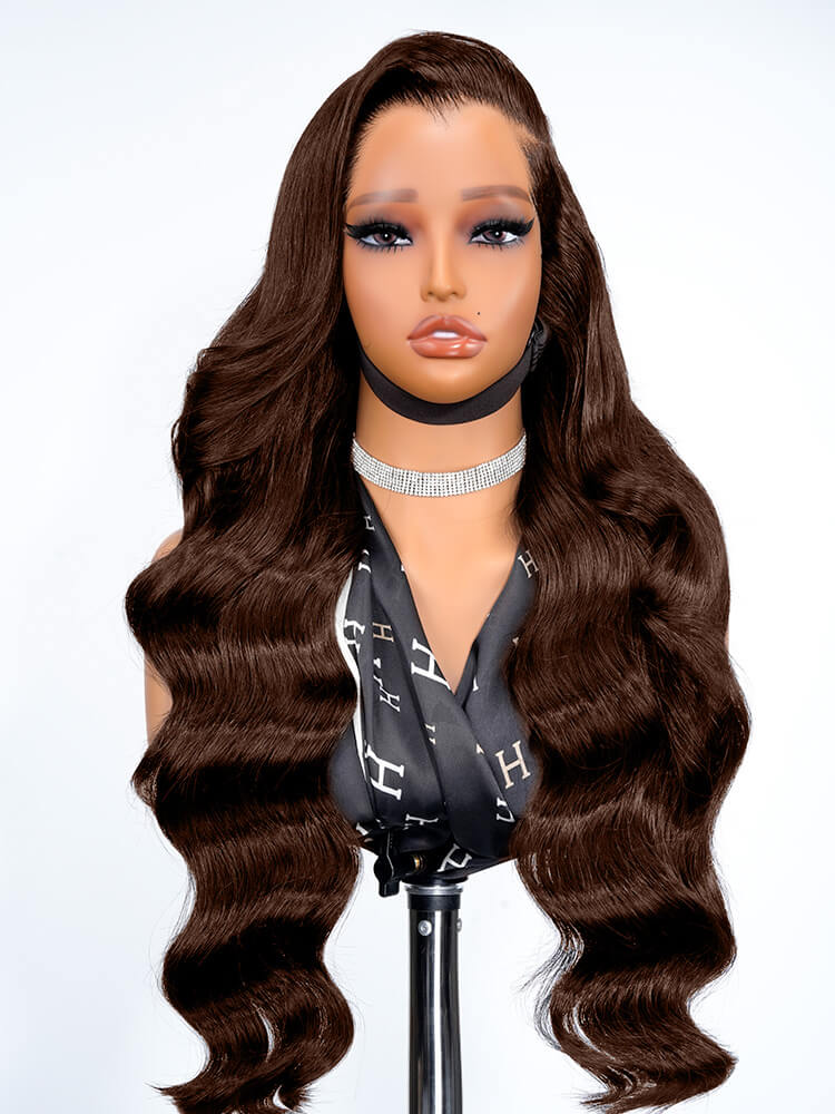 long colored body wave wig