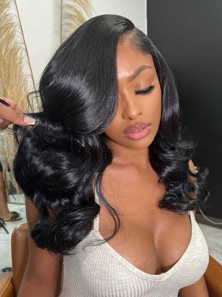 body wave wig with baby hair