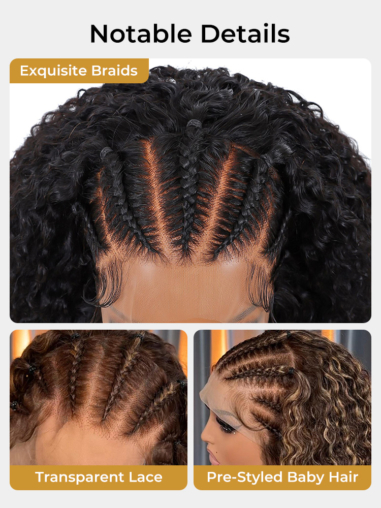 Braiding brown wig