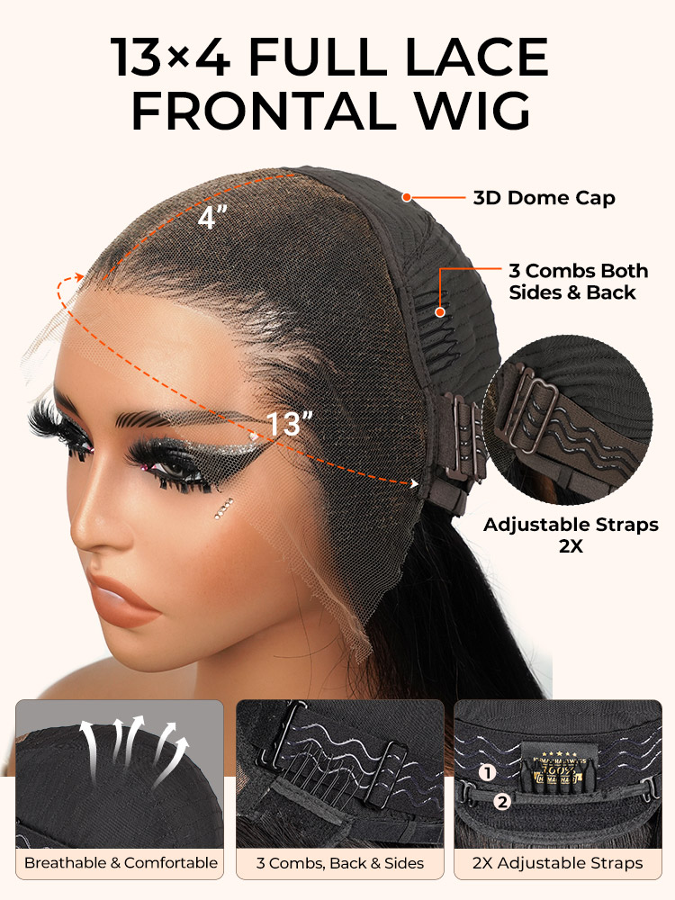 Colored Straight Wig With Pre-Plucked Hairline