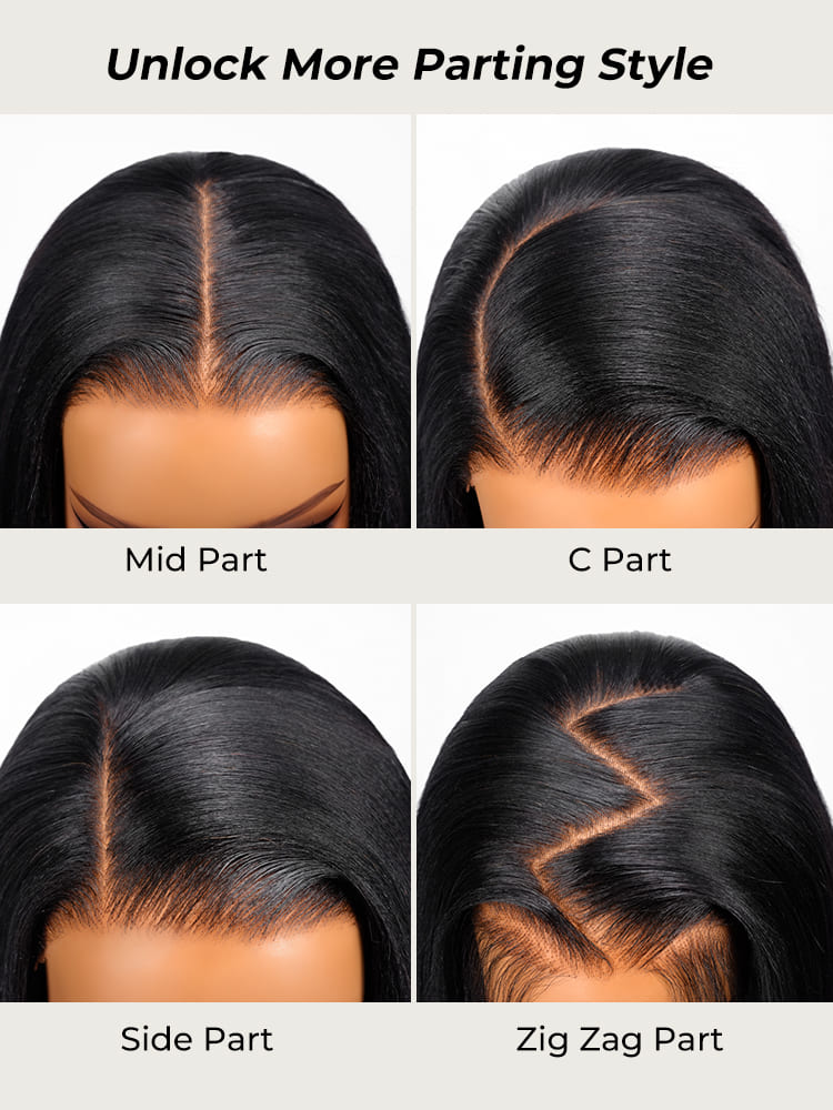 versatile hairstyle with straight wig