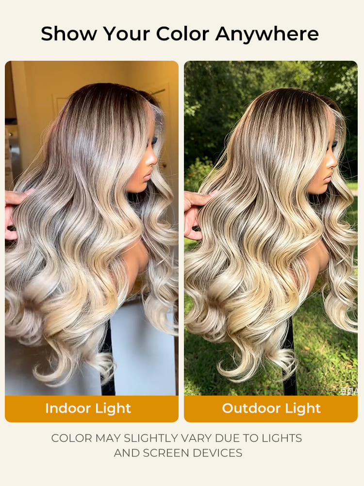 wig under different lights