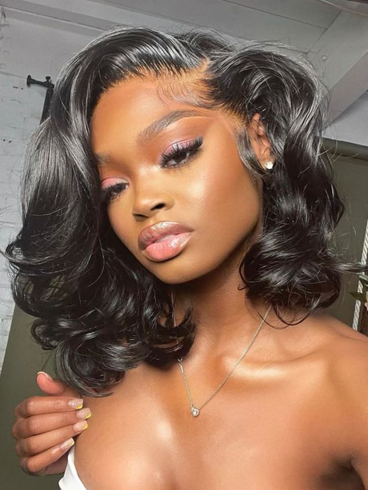 bouncy wavy bob wig