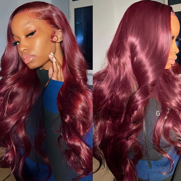 Burgundy Glueless Wigs