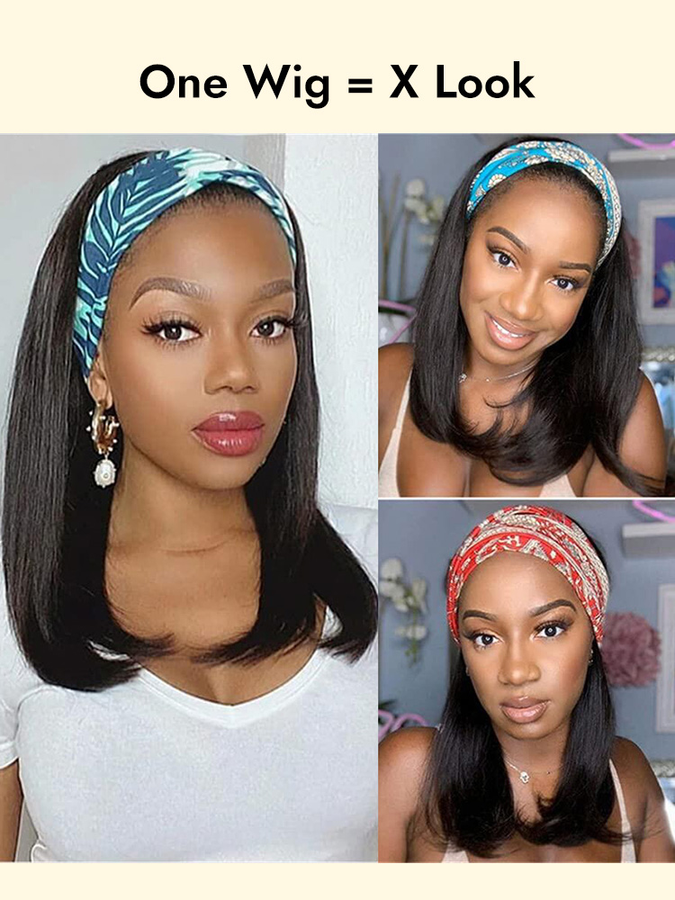 Straight Wig With Headband