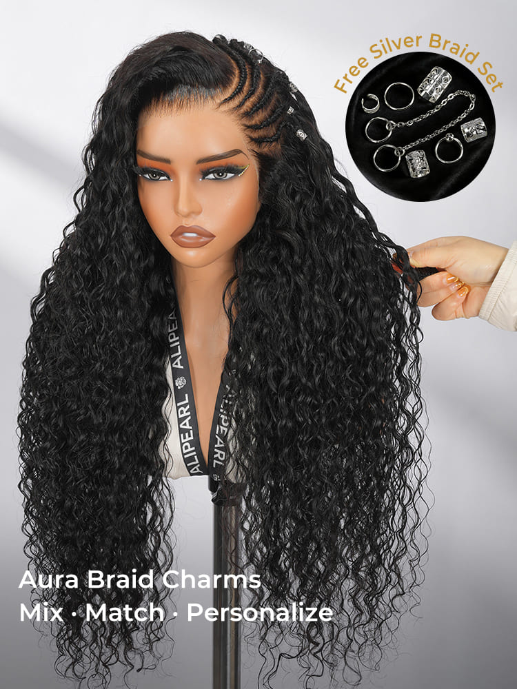 [Buy 1 Get 1 Free]Water Wave Pre Braided 13x6 HD Lace Glueless Wig Ready to Go