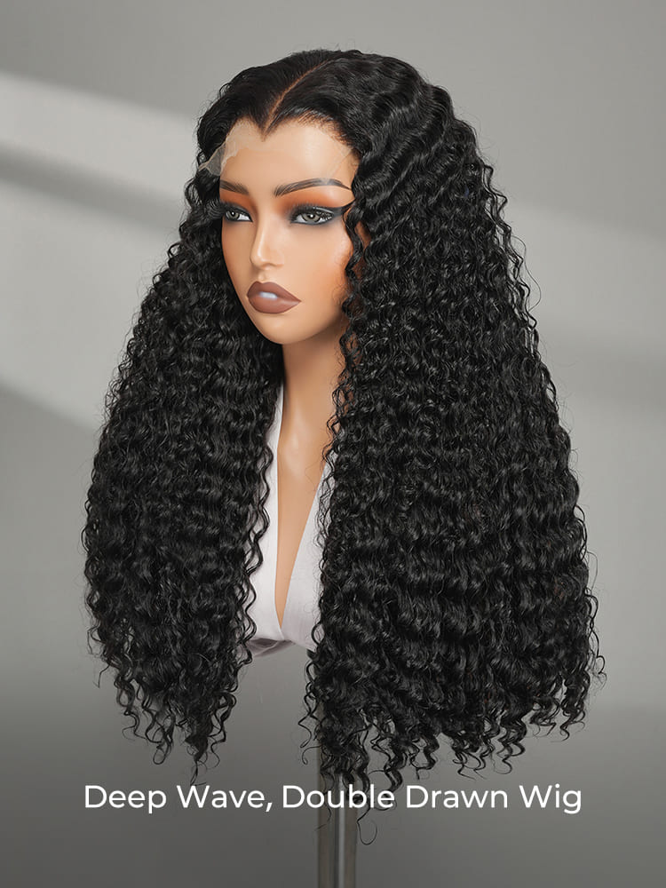 double drawn deep wave wig