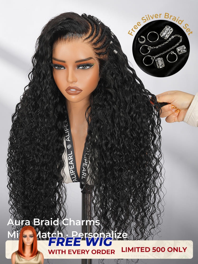 Water Wave Pre Braided 13x6 HD Lace Glueless Wig Ready to Go