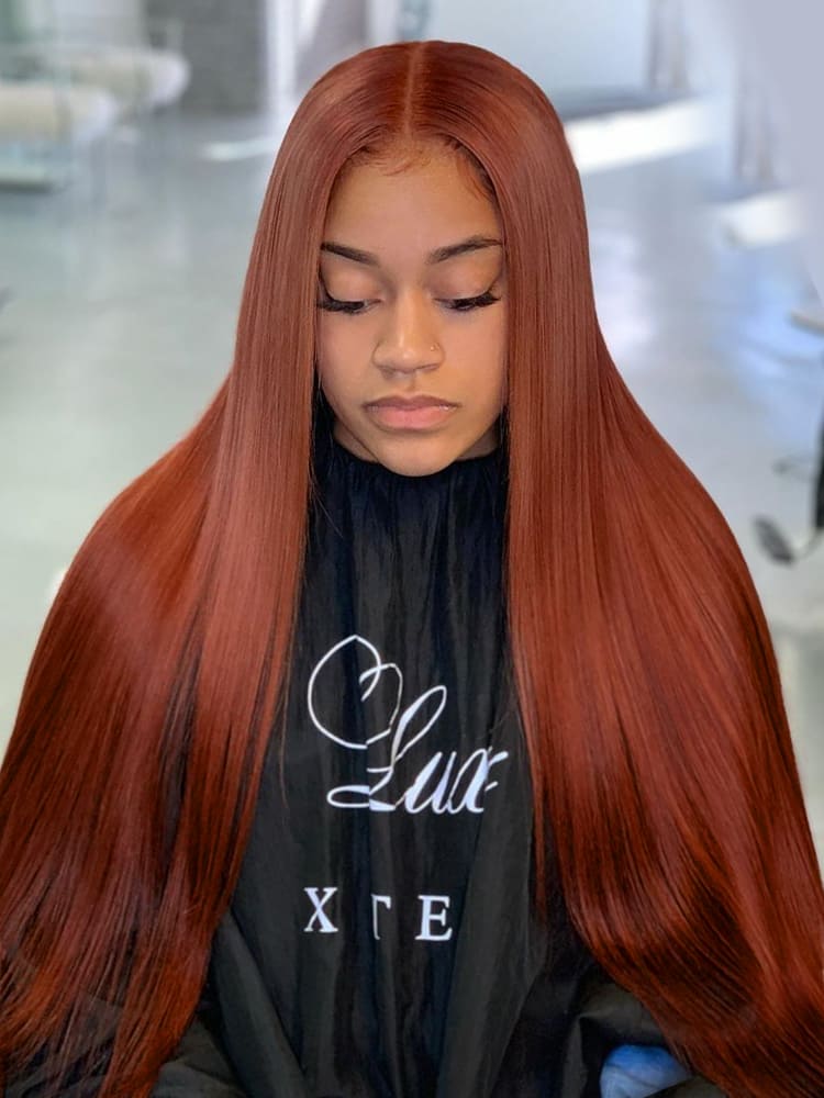 straight glueless wig