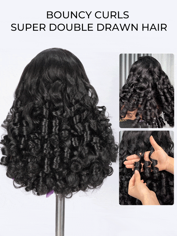 bouncy curly wig