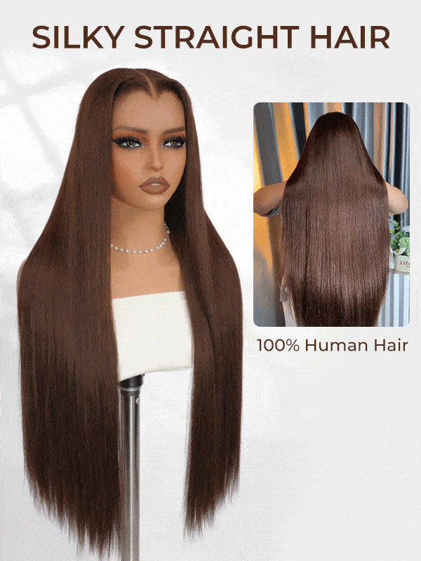 silky straight human hair wig
