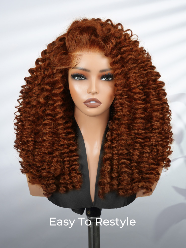 ginger wand curl lace front wigs