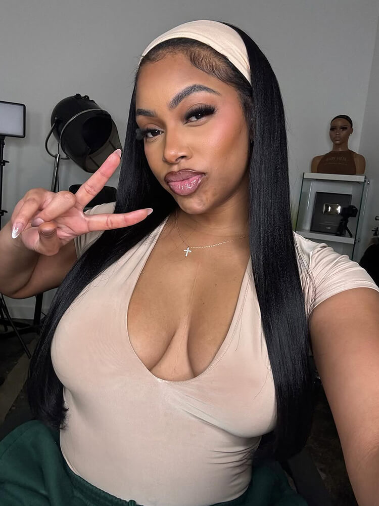 silk straight lace front wig