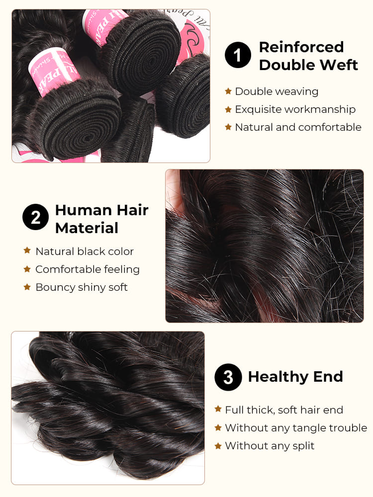 bouncy loose wave hair bundle