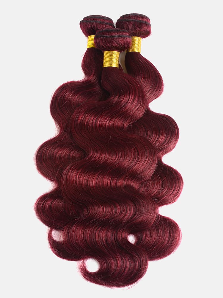 Colored body wave hair bundles