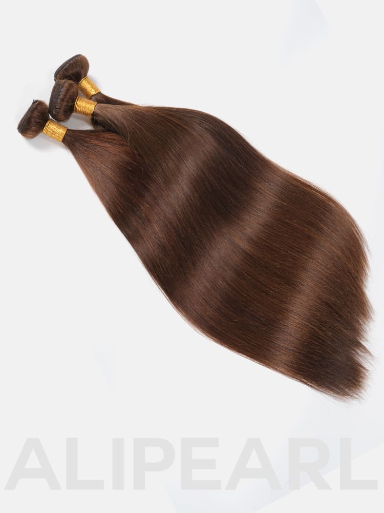 dark brown straight human hair bundles