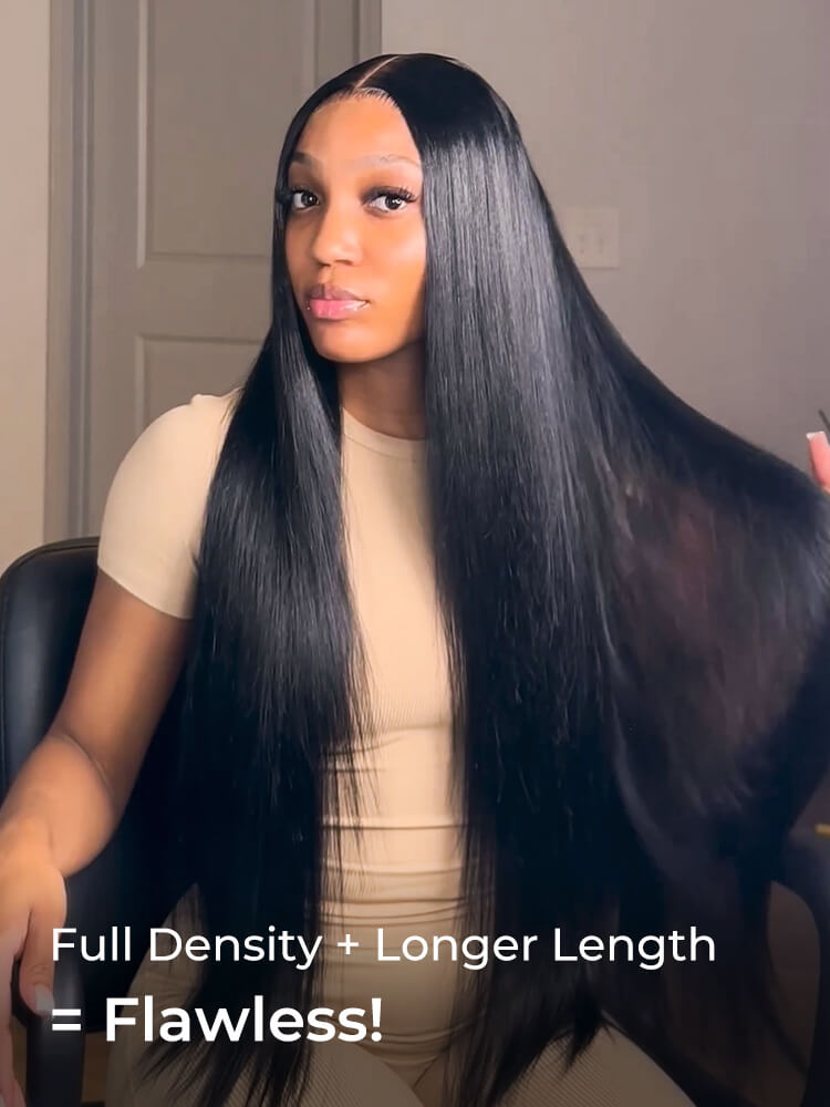 250% density straight wig