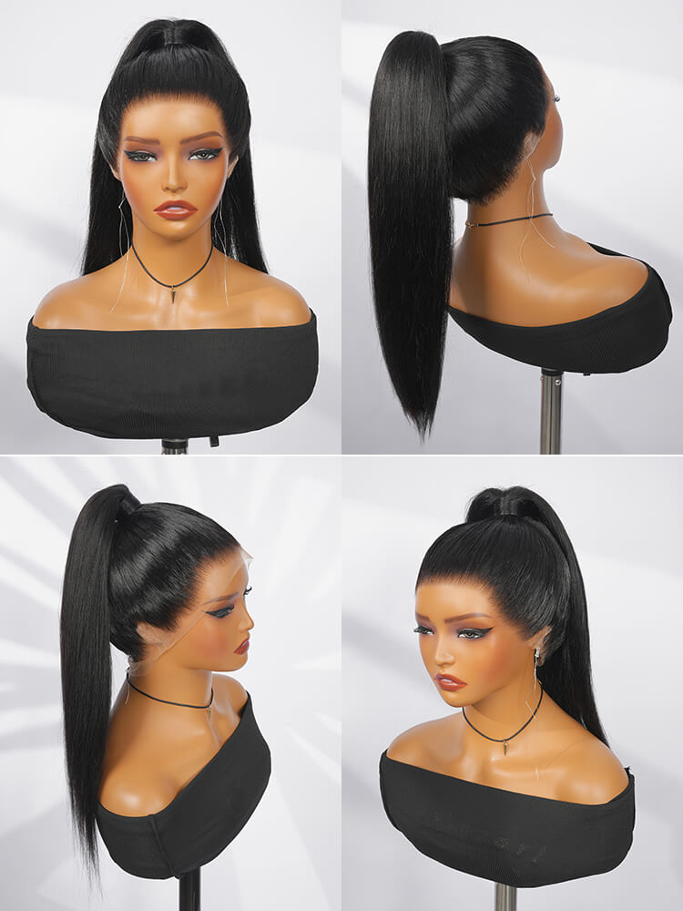 360 glueless wig with ponytail