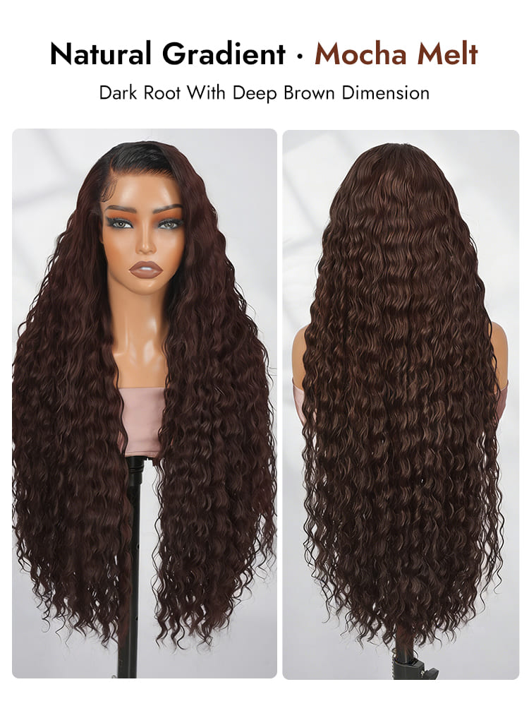 dark brown with dark root hair